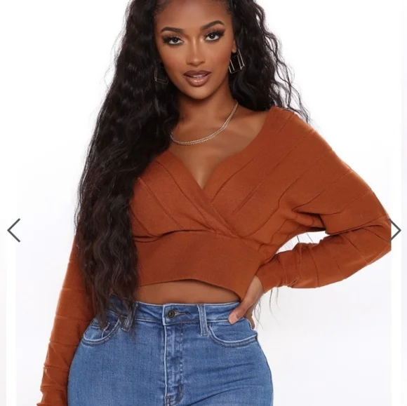 Fashion Nova Tops Fashion Nova Stella Cropped Sweater Poshmark